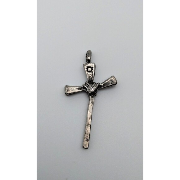 Vintage Pewter Cross Pendants Religious Christian Faith Jewelry 2" No Chain - Picture 1 of 4